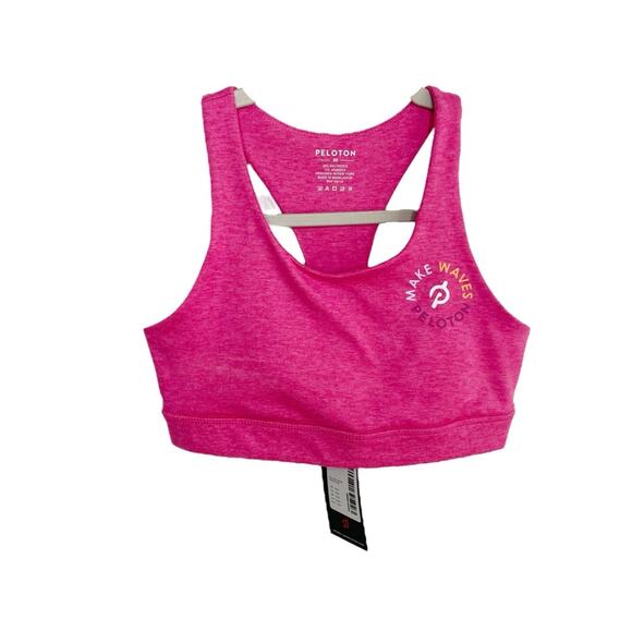 PELOTON Pink Heathered Strappy Bra Make Waves Size XS NWT - Picture 3 of 6